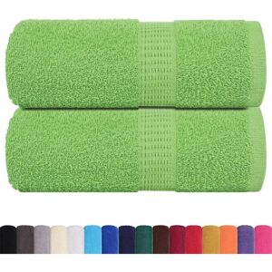 vidaXL Guest Towels 2 pcs Apple Green - Guest Towels vidaXL Guest Towels 2 pcs Apple Green - Guest Towels