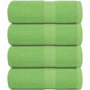 vidaXL Guest Towels 4 pcs. Apple Green - Guest Towels vidaXL Guest Towels 4 pcs. Apple Green - Guest Towels