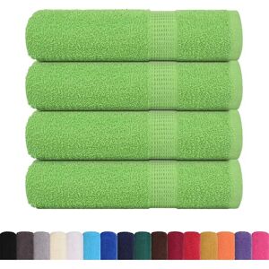 vidaXL Bath Towels 4 pcs Apple Green 100x150 cm - Bath Towels vidaXL Bath Towels 4 pcs Apple Green 100x150 cm - Bath Towels