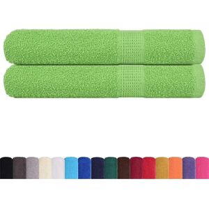 vidaXL Towels 2 pcs apple green 100x200 cm - Towels vidaXL Towels 2 pcs apple green 100x200 cm - Towels
