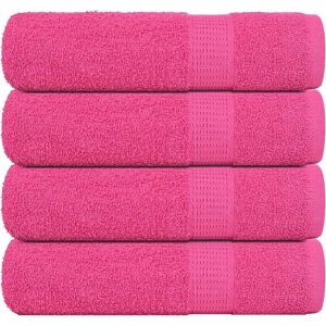 vidaXL Pink Cotton Shower Towels 70x140cm - Shower Towels vidaXL Pink Cotton Shower Towels 70x140cm - Shower Towels