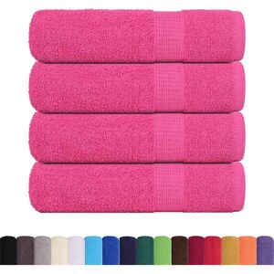 vidaXL Bath Towels 4 pcs Pink 100x150 cm - Bath Towels vidaXL Bath Towels 4 pcs Pink 100x150 cm - Bath Towels