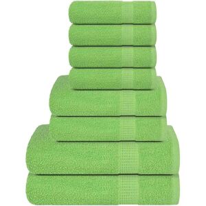 vidaXL 8 Piece Towel Set Apple Green - Bath Towel Set vidaXL 8 Piece Towel Set Apple Green - Bath Towel Set