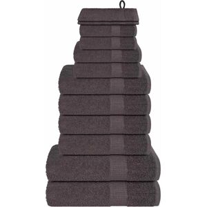 vidaXL 12 stk. Antracit Bomuldshåndklæde Sæt - Til Hjem & Erhverv vidaXL 12 stk. Antracit Bomuldshåndklæde Sæt - Til Hjem & Erhverv