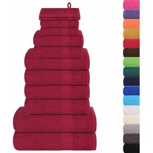 vidaXL 12 Piece Bordeaux Towel Set - Bath & Hand Towels vidaXL 12 Piece Bordeaux Towel Set - Bath & Hand Towels