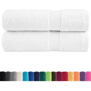 vidaXL White Model SOLUND 2 pcs 50x100cm - Towel vidaXL White Model SOLUND 2 pcs 50x100cm - Towel