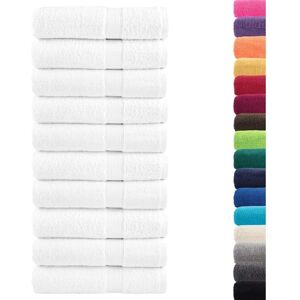vidaXL White 50x100cm Cotton Sauna Towels - 10 pcs vidaXL White 50x100cm Cotton Sauna Towels - 10 pcs