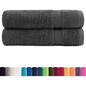 vidaXL Premium towels SOLUND 2 pcs anthracite - Towels vidaXL Premium towels SOLUND 2 pcs anthracite - Towels