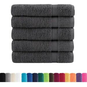 vidaXL Anthracite Cotton Towels 70x140cm Set of 25 - Towels vidaXL Anthracite Cotton Towels 70x140cm Set of 25 - Towels
