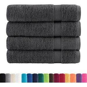 vidaXL Premium Bath Towels SOLUND 4 pcs Anthracite - Bath Towels vidaXL Premium Bath Towels SOLUND 4 pcs Anthracite - Bath Towels