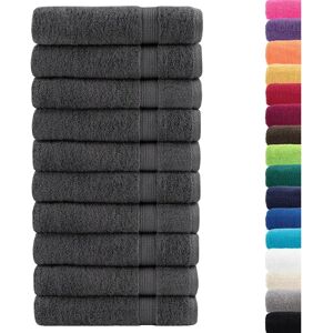 vidaXL Premium Bath Towels SOLUND 10 Pcs. Anthracite - Bath Towels vidaXL Premium Bath Towels SOLUND 10 Pcs. Anthracite - Bath Towels