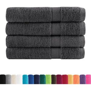 vidaXL Premium sauna towels SOLUND 4 pcs anthracite - Sauna towels vidaXL Premium sauna towels SOLUND 4 pcs anthracite - Sauna towels
