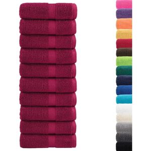vidaXL Premium Guest Towels SOLUND Bordeaux - Guest Towels vidaXL Premium Guest Towels SOLUND Bordeaux - Guest Towels