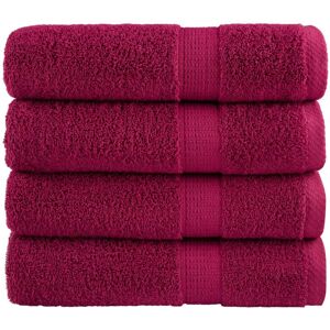 vidaXL Bordeaux Bath Towels 4 pcs - 100x150cm Premium Cotton vidaXL Bordeaux Bath Towels 4 pcs - 100x150cm Premium Cotton