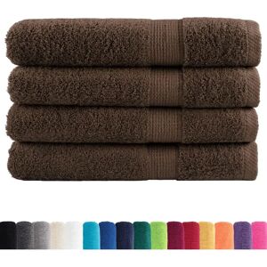 vidaXL Premium Sauna Towels - 4 Pcs Brown - 100x200 cm vidaXL Premium Sauna Towels - 4 Pcs Brown - 100x200 cm