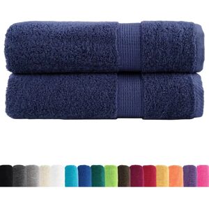 vidaXL Premium towels SOLUND 2 pcs. navy blue - Towels vidaXL Premium towels SOLUND 2 pcs. navy blue - Towels