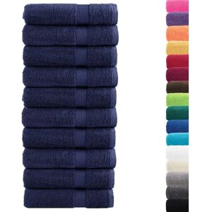 vidaXL Navy Blue Cotton Towels 50x100cm - 10 pcs vidaXL Navy Blue Cotton Towels 50x100cm - 10 pcs