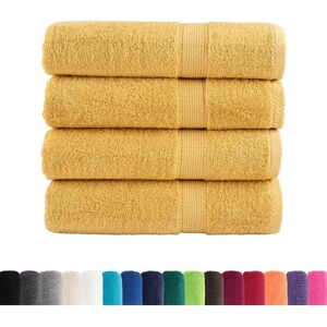 vidaXL SOLUND Gold 4 pcs Towels - Bath vidaXL SOLUND Gold 4 pcs Towels - Bath