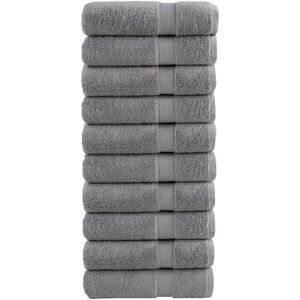 vidaXL SOLUND Grey Bath Towels - Bath Towels vidaXL SOLUND Grey Bath Towels - Bath Towels
