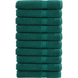 vidaXL Premium Sauna Towels - Green, 80x200cm, 10 pcs vidaXL Premium Sauna Towels - Green, 80x200cm, 10 pcs