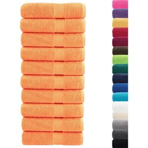 vidaXL Orange 10 pcs Cotton Towels - Bath & Sauna Set vidaXL Orange 10 pcs Cotton Towels - Bath & Sauna Set