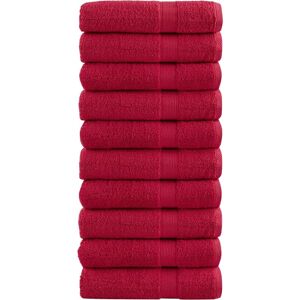 vidaXL SOLUND Red 100x150cm Bath Towels - Bath Towels vidaXL SOLUND Red 100x150cm Bath Towels - Bath Towels
