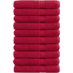 vidaXL Premium Sauna Towels - 10 pcs, Red, 80x200 cm - Sauna Towels vidaXL Premium Sauna Towels - 10 pcs, Red, 80x200 cm - Sauna Towels