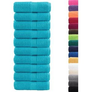 vidaXL Premium Soap Towels SOLUND - 10 Pcs - Turquoise - 30x30 cm - 600 gsm vidaXL Premium Soap Towels SOLUND - 10 Pcs - Turquoise - 30x30 cm - 600 gsm