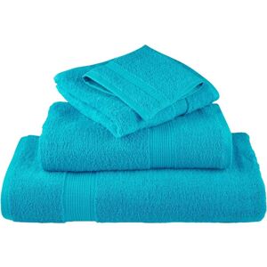 vidaXL Premium Shower Towels SOLUND 4 pcs Turquoise - Shower Towels vidaXL Premium Shower Towels SOLUND 4 pcs Turquoise - Shower Towels