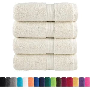 vidaXL Premium guest towels SOLUND 4 pcs cream white - guest towels vidaXL Premium guest towels SOLUND 4 pcs cream white - guest towels