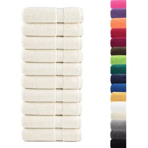 vidaXL Premium Sauna Towels - 10 pcs - Cream - Bath Towel vidaXL Premium Sauna Towels - 10 pcs - Cream - Bath Towel