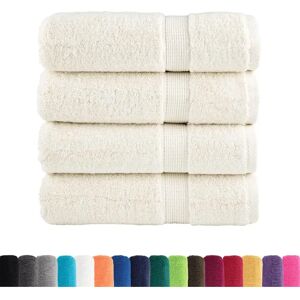 vidaXL Bath Towels 4 pcs Cream 100x150cm Soft Durable vidaXL Bath Towels 4 pcs Cream 100x150cm Soft Durable