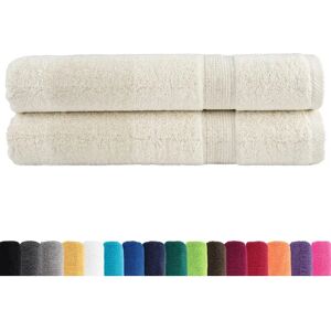 vidaXL Premium Sauna Towels - 2 stk creme - 80x200 cm - Sauna Håndklæder vidaXL Premium Sauna Towels - 2 stk creme - 80x200 cm - Sauna Håndklæder