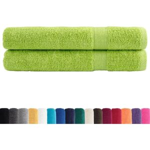 vidaXL Premium Towels SOLUND 2 pcs Apple Green - Towels vidaXL Premium Towels SOLUND 2 pcs Apple Green - Towels