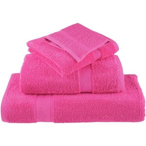vidaXL SOLUND Pink 50x100cm 4Pcs Premium Towels - Towels vidaXL SOLUND Pink 50x100cm 4Pcs Premium Towels - Towels