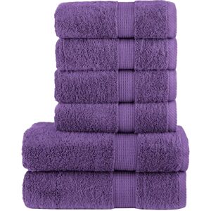 vidaXL Premium Towel Set - 6 Piece Purple - Bath & Shower Towels vidaXL Premium Towel Set - 6 Piece Purple - Bath & Shower Towels