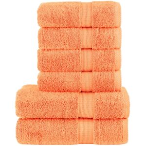 vidaXL Premium Towel Set - Orange - 600 gsm - Bath & Shower vidaXL Premium Towel Set - Orange - 600 gsm - Bath & Shower