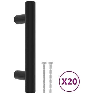vidaXL Cabinet Handles 20 Pcs. Black 64 mm Stainless Steel vidaXL Cabinet Handles 20 Pcs. Black 64 mm Stainless Steel