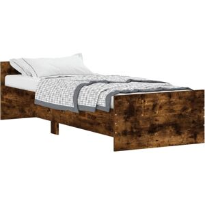 vidaXL 835950 Smoked Oak Bed Frame - Bed Frame vidaXL 835950 Smoked Oak Bed Frame - Bed Frame