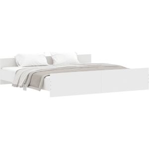 VidaXL Bettrahmen 200x200 - Robuste Weiße Bettgestell VidaXL Bettrahmen 200x200 - Robuste Weiße Bettgestell