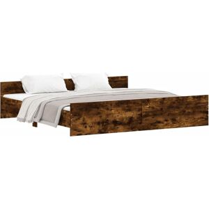 vidaXL Røget Eg Sengegavl - 200x200 cm - Sengegavl vidaXL Røget Eg Sengegavl - 200x200 cm - Sengegavl