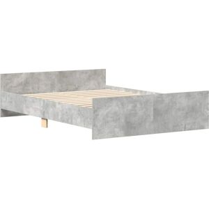 vidaXL Bed Frame Concrete Grey - Bed Frame with Headboard and Footboard - Supports 140x200 cm mattress vidaXL Bed Frame Concrete Grey - Bed Frame with Headboard and Footboard - Supports 140x200 cm mattress