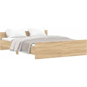 vidaXL Sonoma Eik Sengestel - 150x200 cm vidaXL Sonoma Eik Sengestel - 150x200 cm