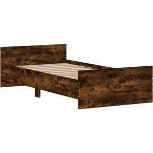 vidaXL Smoked Oak Bed Frame - Durable, Easy Assembly vidaXL Smoked Oak Bed Frame - Durable, Easy Assembly