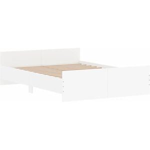 vidaXL Bed Frame White 140x190 - Bed frame vidaXL Bed Frame White 140x190 - Bed frame