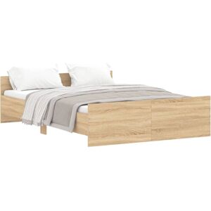 Marco de Cama Sonoma Oak de vidaXL - 140x190 cm Marco de Cama Sonoma Oak de vidaXL - 140x190 cm