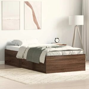 vidaXL Bed Frame Brown Oak - Bed Frame vidaXL Bed Frame Brown Oak - Bed Frame