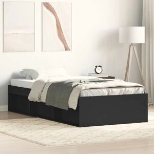 vidaXL Bed Frame Small Single Black - Bed Frame vidaXL Bed Frame Small Single Black - Bed Frame
