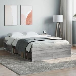 vidaXL Bed Frame Grey Sonoma 120x200 cm - Bed Frame vidaXL Bed Frame Grey Sonoma 120x200 cm - Bed Frame