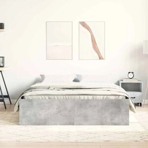 vidaXL Bed Frame Concrete Grey - King Size - Bed Frame vidaXL Bed Frame Concrete Grey - King Size - Bed Frame
